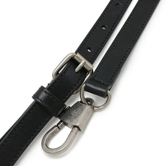 GUCCI Black Leather Shoulder Bag - Picture 6 of 8